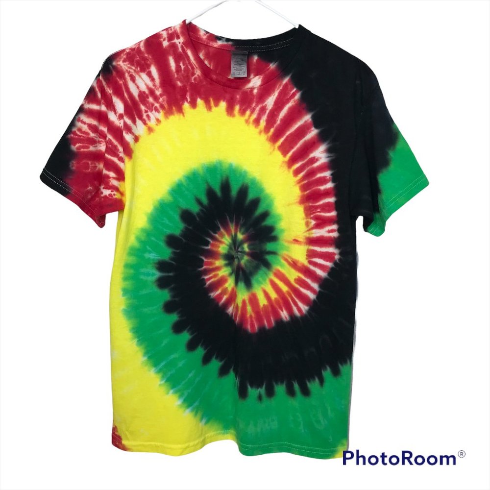 New Kids Tie-Dye T-Shirt | Red/Green/Yellow/Black | X-Large